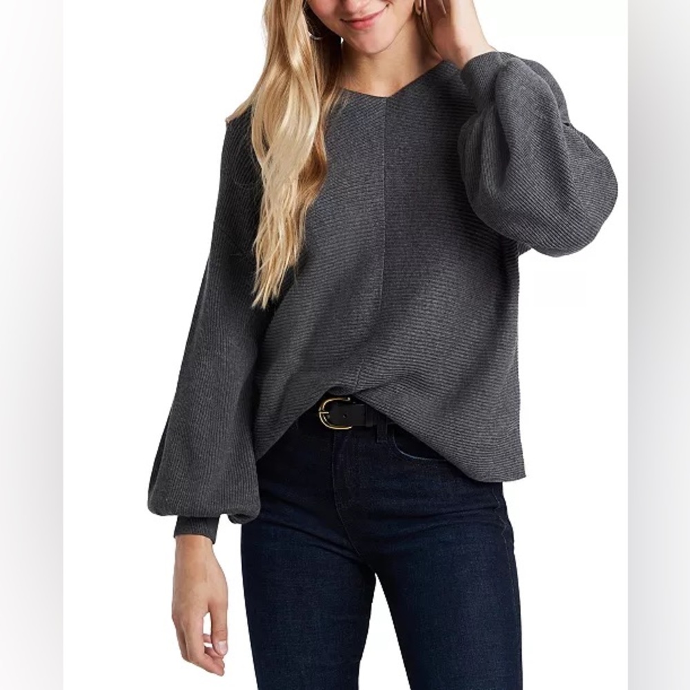 1.STATE
Women's Rib-Knit Bubble Sleeve Long Sleeve Sweater